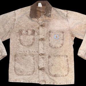 Carhartt Brown Distressed Canvas Chore Coat